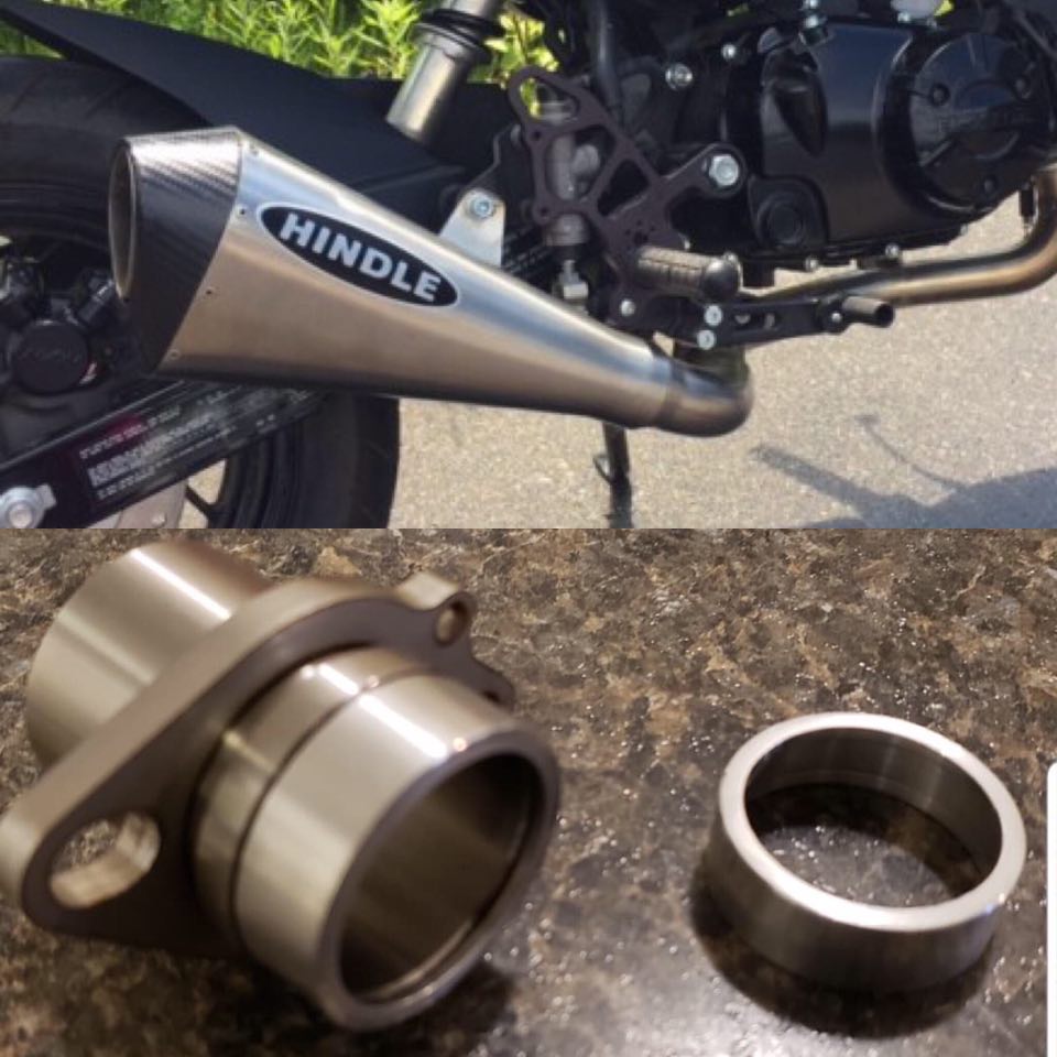 Hindle exhaust stainless w/carbon cap